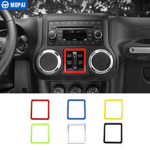 MOPAI-cubierta de ventana Interior de coche, pegatina de marco de interruptor para Jeep Wrangler JK 2011 Up, accesorios de estilo de coche, ABS 2024 - compra barato