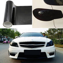 Top Quality Dark Smoke PVC Car Headlight Tint Film Taillight Tail Wrap Fog Light Sticker 30CM*100CM 2024 - купить недорого