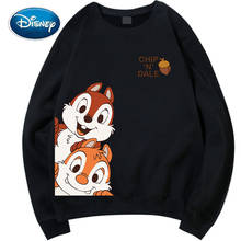 Disney Sweatshirt Chip 'n Dale Cartoon Letter Print O-Neck Pullover Long Sleeve Loose Fashion Couples Unisex Women Tops 6 Colors 2024 - buy cheap