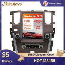 Reproductor Multimedia Vertical para coche NISSAN PATROL, unidad principal estéreo con navegación GPS, Android 9, estilo ScreenTesla, para NISSAN PATROL 2010-2019 2024 - compra barato