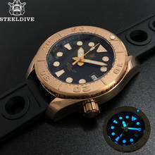 Steeldive Germany CUSN8 Tin Bronze Case Blue Luminous Sapphire NH35 Automatic Dive Watch for Men 200M Diving Mechanical Watch 2024 - buy cheap