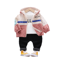 New Autumn Baby Girls Clothes Children Boys Cotton Hooded Jacket T Shirt Pants 3Pcs/sets Toddler Fahsion Costume Kids Tracksuits 2024 - buy cheap