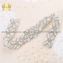 (30pieces) Wholesale Handmade Hot Fix Sewing Clear Crystal Bead Crystal Pearl Appliques for Wedding Bridal Garters Wristbands 2024 - buy cheap