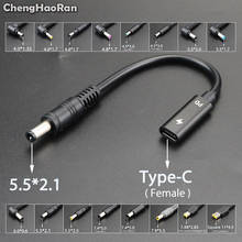 ChengHaoRan-cargador USB 3,1 para ordenador portátil, convertidor tipo C hembra a 4,0x1,35, 5,5x2,5, 4,5x3,0, 4,0x1,7, enchufe DC para HP Dell 2024 - compra barato