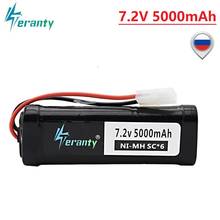 SC * 6 ячеек 7,2 V 5000mAh 15c с штепсельной вилкой Tamiya Перезаряжаемые Ni-MH аккумулятор для RC игрушки дистанционного управления RC Автомобили 7,2 v батарея 2024 - купить недорого