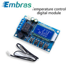 Módulo de controle de temperatura com tela, termostato digital, controle de temperatura, aquecimento e refrigeração, 1 peça 2024 - compre barato