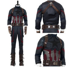 Fantasia cosplay do capitão steven, dentage, adulto, super-herói, uniforme de batalha, halloween, carnaval 2024 - compre barato