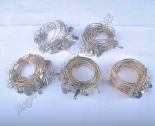 5pcs Gold Color Silver Color Bracelet Wholesales Newest Women Fashion Alloy Charms Adjustable Expandable Wire Bracelets C001 2024 - buy cheap
