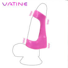 VATINE Lasting Vibrating Penis Ring G Spot Stimulation Penis Trainer Delay Ejaculation Male Masturbation Sex Toys for Men 2024 - buy cheap