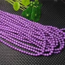 Cuentas de piedra redonda de mica púrpura Lisa Natural de 7-8mm para DIY, collar, pulsera, fabricación de joyas de 15 ", entrega gratuita 2024 - compra barato