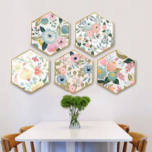 Cantina de pintura fresca de decoração de jardim quadros decoracion dormitorio estilo rosa pintura a óleo arte de parede cozinha 2024 - compre barato
