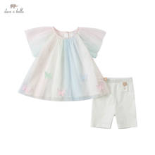 Conjunto de roupas infantis de manga curta dbz18147, conjunto de roupas infantis fofas de verão para bebês e meninas 2 peças 2024 - compre barato