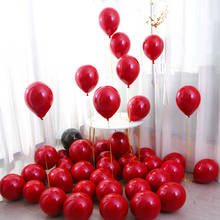 15pcs 10 inch matt heart shaped pomegranate red latex balloon  balloon wedding lover proposal wedding party decoration 2024 - buy cheap