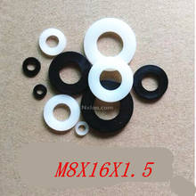 1000pcs M8*16*1.5 black or white nylon plastic Insulation Washers 2024 - buy cheap