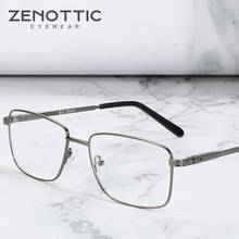 ZENOTTIC-Gafas cuadradas de Metal para hombre, montura pequeña para miopía, graduadas 2024 - compra barato