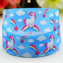 7/8'' 22mm,1" 25mm,1-1/2" 38mm,3" 75mm Unicorn Cartoon Character printed Grosgrain Ribbon party decoration X-01970 10 Yards 2024 - buy cheap