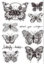 Butterfly Transparent Clear Silicone Stamp/Seal for DIY scrapbooking/photo album Decorative clear stamp A0138 2024 - compre barato