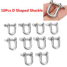 10Pcs D Shackle Stainless Steel 316 Breaking D Rigging Anchor Shackle Screw Hooks Boat Rigging Hardware for Paracord Bracelets 2024 - buy cheap