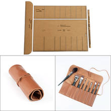 Leather Craft Personality Fashion Makeup Tools Pencil Case Sewing Pattern Hard Kraft Paper and Acrylic DIY Template 8cm*21.5cm 2024 - buy cheap