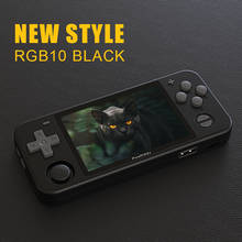 RGB10 black version retro game console open source system 3.5inch IPS screen portable handheld RK3326 chip video game player ps1 2024 - buy cheap