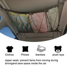 Portable Car Ceiling Storage Net Pocket Roof Interior Cargo Net Bag Car Trunk Storage Pouch Sundries Storage Organizer 2024 - buy cheap