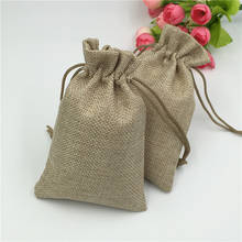 50pcs Natural Burlap Drawstring Gift Bags Jute Gift Candy Packaging Bag Wedding Party Favor  Jute Gift Bags 2024 - buy cheap