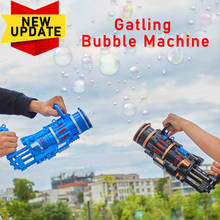 Gatling-máquina de burbujas eléctrica automática para niños, pistola de agua y jabón, juguetes de baño para exteriores, juguetes de regalo para niños, novedad de 2021 2024 - compra barato