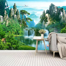 Custom 3D Mural Home Decor Green Nature Landscape Poster Photo Wall Painting Study Room living Room Bedroom Waterproof Wallpaper 2024 - buy cheap