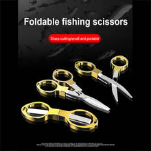 1 pcs Mini Stainless Steel Folding Scissor Keychain Fishing Scissor Cutter Camping Tool Fishing Pliers Scissors Line Cutter Tool 2024 - buy cheap