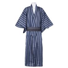 Japan Men Kimono Gown Loose Cotton Yukata Robe Dress Classic Samurai Cosplay Costumes Traditional Male Haori Kimonos Gowns XL 2024 - buy cheap