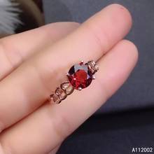 KJJEAXCMY fine jewelry natural garnet 925 sterling silver adjustable gemstone women ring support test trendy classic 2024 - buy cheap