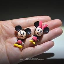 Disney Mickey Mouse Minnie 4cm 2 pçs/set mini boneca Figura de Ação Anime Coleção Decoração Estatueta modelo Toy para crianças presente 2024 - compre barato
