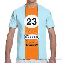 Camisa da menina da forma t camisa do menino das cores de corrida do óleo do golfo dos homens 2024 - compre barato