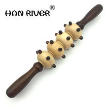 HANRIVER wooden Meridian rod body massager belly back neck waist leg massage stick wooden roller massage hammer " 2024 - buy cheap