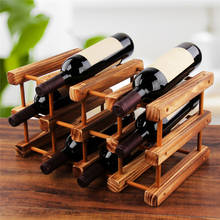 Collapsible Wooden Wine Racks Bottle Cabinet Stand Holders Wood Shelf Organizer Storage  For Retro Display Cabinet 2024 - buy cheap