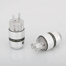 5 pares Audiocrast de aluminio rodio plateado Schuko conector de alimentación macho + enchufe hembra IEC 2024 - compra barato