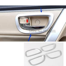 Автомобильный детектор крышки палки отделка ABS Матовая дверь внутренняя ручка чаша рамка для Toyota венчик Альтис 2017 2018 2019 2024 - купить недорого