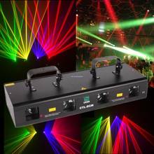 460mW 4 Lens Xmas RGPY Stage DMX Laser Light Wedding Party Show DJ Disco Club Effect Lighting System Ship from EU 2024 - buy cheap