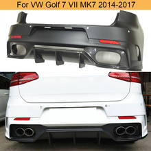 For Golf 7 Rear Bumper for Volkswagen VW Golf 7 VII MK7 2014-2017 Car Rear Bumper Diffuser Body Kits Carbon Fiber FRP Bumper 2024 - buy cheap