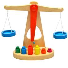 New Creative Montessori Educational Toys for Children Small DIY Wooden New Balance Scale Toy Rainbow Balance Blocks Baby Kid Toy 2024 - buy cheap