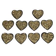 10 Piece Gold Heart Patches Iron on Sequins Heart-shaped Applique for T-shirt Jacket DIY Handcrafts Accessories 2024 - buy cheap