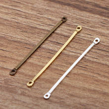 100PCS 1*40mm Metal Copper Stick Connectors Long Pendant Connectors Charm DIY Earrings Accessories 2024 - buy cheap