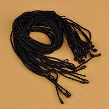 Cordón de seda con extremos anudados para collares, suministros de fabricación de joyería, 2mm, 45cm, 18 pulgadas, color negro, 1000 Uds. 2024 - compra barato