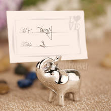 Wholesale 50pcs Silver Baby Elephant Place Card Holder Table Number Photo Storage Clip for Wedding Party Table Decorations 2024 - buy cheap