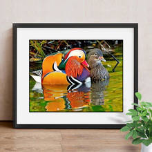 Diamond Embroidery Mandarin Duck Full Round Drill Mosaic Decoration Home Wall Sticker 5D Diamond Painting Animals 2024 - buy cheap