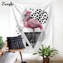 Zeegle Modern Flamingo Pattern Cloth Wall Art Tapestry Home Decorative Sofa Chair Cover Fashion Beach Towel Table Cloth 2024 - buy cheap