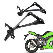 Мотоциклетные задние Пассажирские подножки для Ног Кронштейн для Kawasaki Ninja ZX10R ZX 10R 2011-2014 2013 2012 2024 - купить недорого