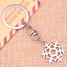 New Fashion Keychain 29*23 mm snow snowflake Pendants DIY Men Jewelry Car Key Chain Ring Holder Souvenir For Gift 2024 - buy cheap
