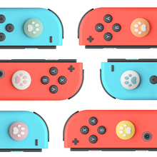 4 pçs bonito gato pata silicone polegar grip cap joystick capa para nintendo switch/switch lite joy-con controlador 2024 - compre barato