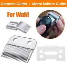 2Pcs Ceramic Cutter Metal Bottom Cutter Durable Hair Grooming Trimmer Professional Clipper Cutter Blade For Wahl Electric Shear 2024 - buy cheap